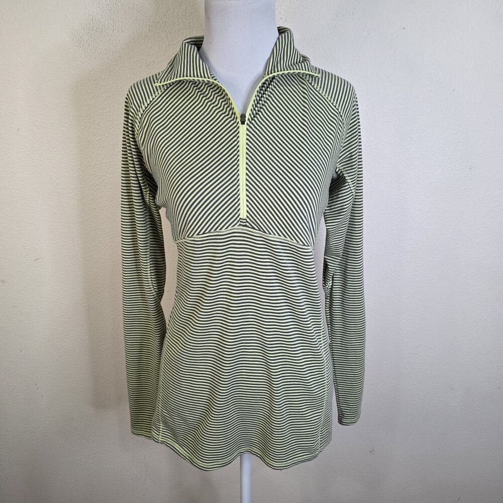 Columbia Layer First Omni-Wick 1/2 Zip Pull Over Shirt Long Sleeve Yellow Size L
